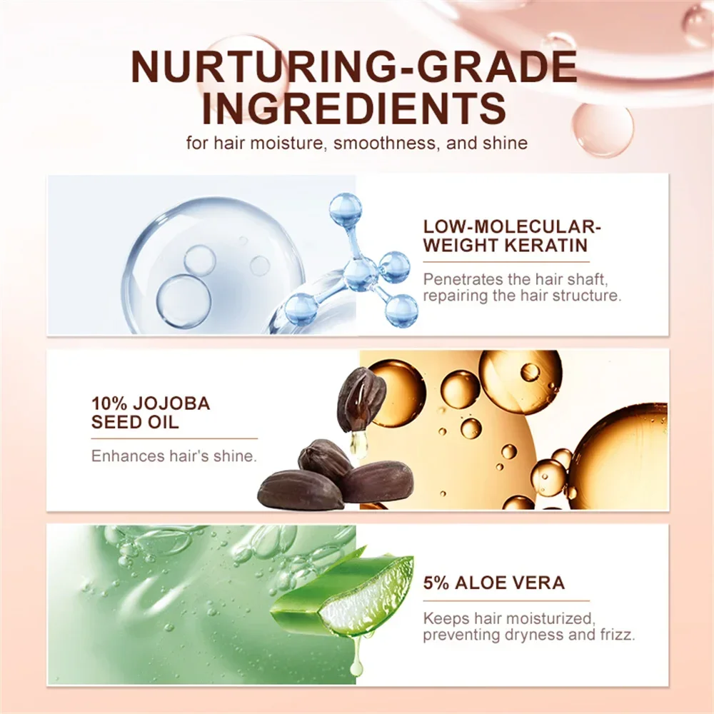 Magical Keratin Hair Mask Fast Repair Damaged Frizzy Soft Shiny Deep Moisturizing for Permanent Straightening Straight Hair Care