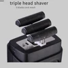 Kemei Powerful Electric 3 Foil Shaver Triple Head Shaving Machine Men Rechargeable 3 Blades Razor Barber Bald Head Beard Trimmer 3