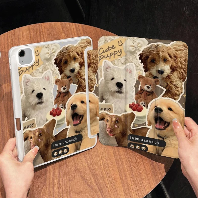 Cute Happy Puppy Tablet Case - Universal Fit