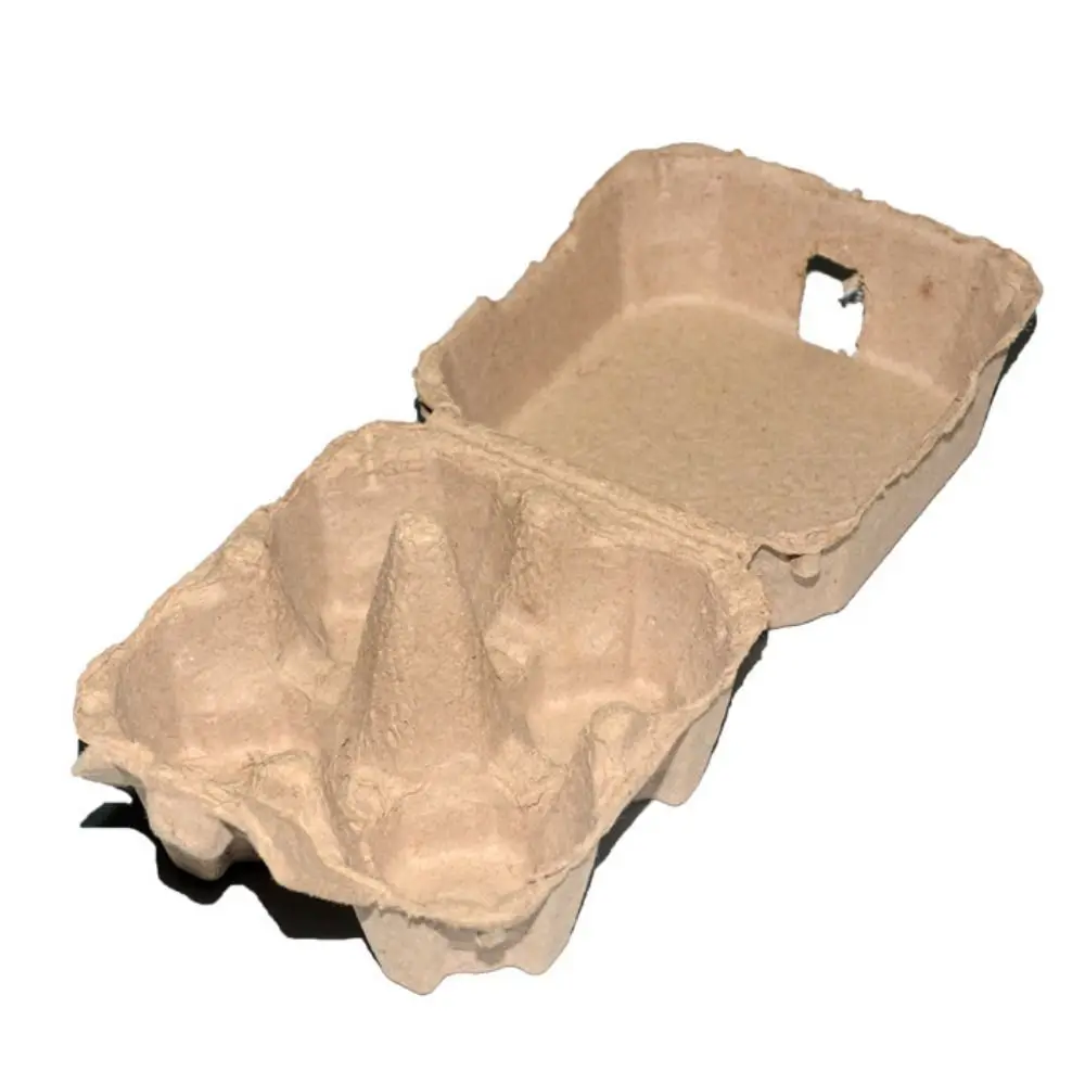 10Pcs Creative 4 Grids Paper Pulp Egg Cartons Space Saving Stackable Chicken Eggs Tray Reusable Egg Containers Restaurant 5