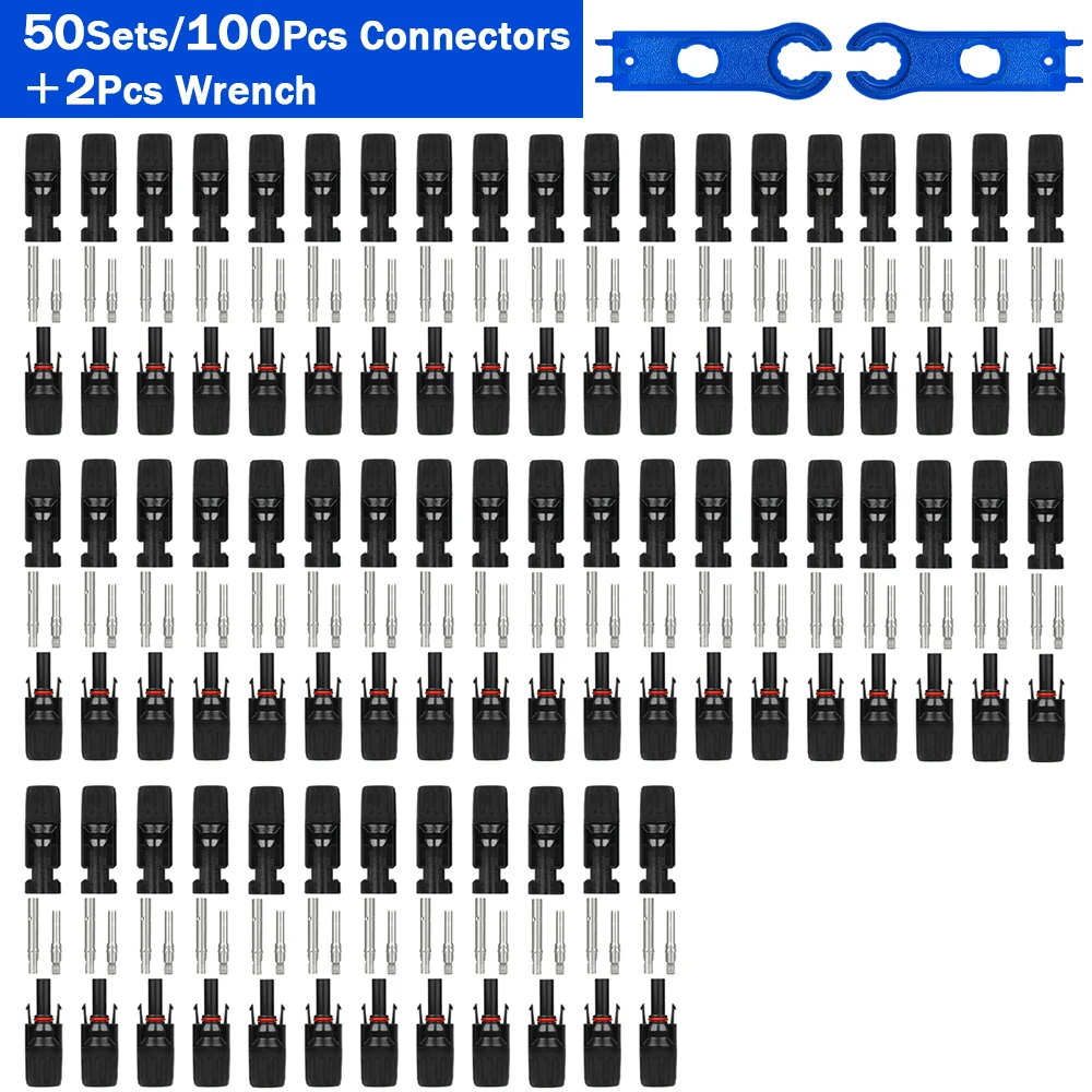 ตัวเลือกสินค้า ชุดขั้วต่อโซลาร์เซลล์กันน้ำ IP67 ทนทาน 30A สำหรับสาย PV