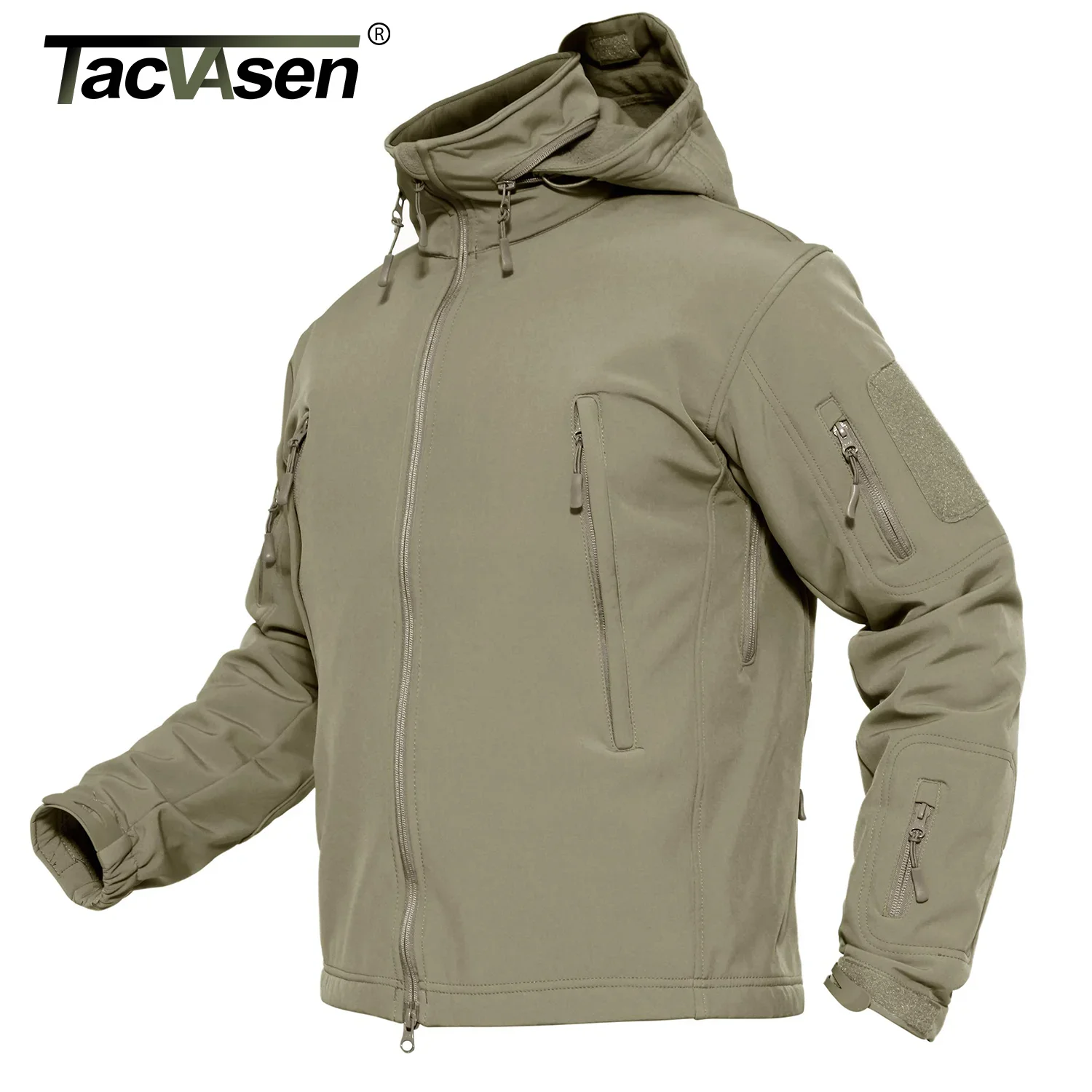 TACVASEN Winter Soft shell Water Resistant Fleece Lined Jackets