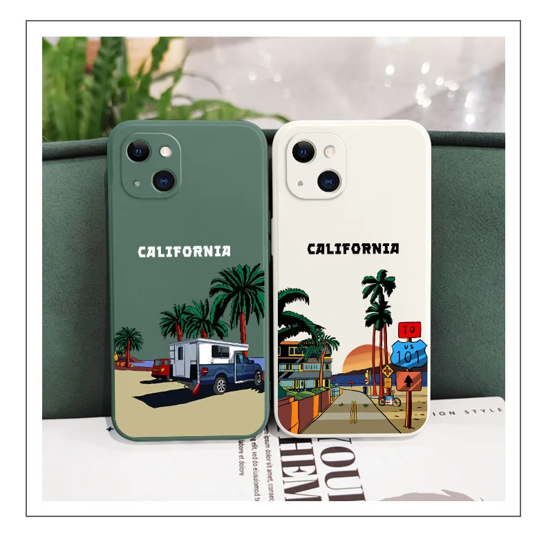 Travel Road Phone Case For iPhone 13 12 11 Pro Max Mini X XR XS MAX SE2020 8 7 Plus 6 6S Plus Cover- S9bff3a57feac44dbb7cb1f1e2a0a9354D