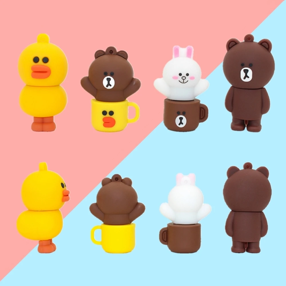 

Cartoon Usb Flash Drive Tea Cup Rabbit Bear 1TB 2TB Flash Memory Card Pen Drive 512GB 1000G Usb Stick Pendrive 256GB Flash Drive