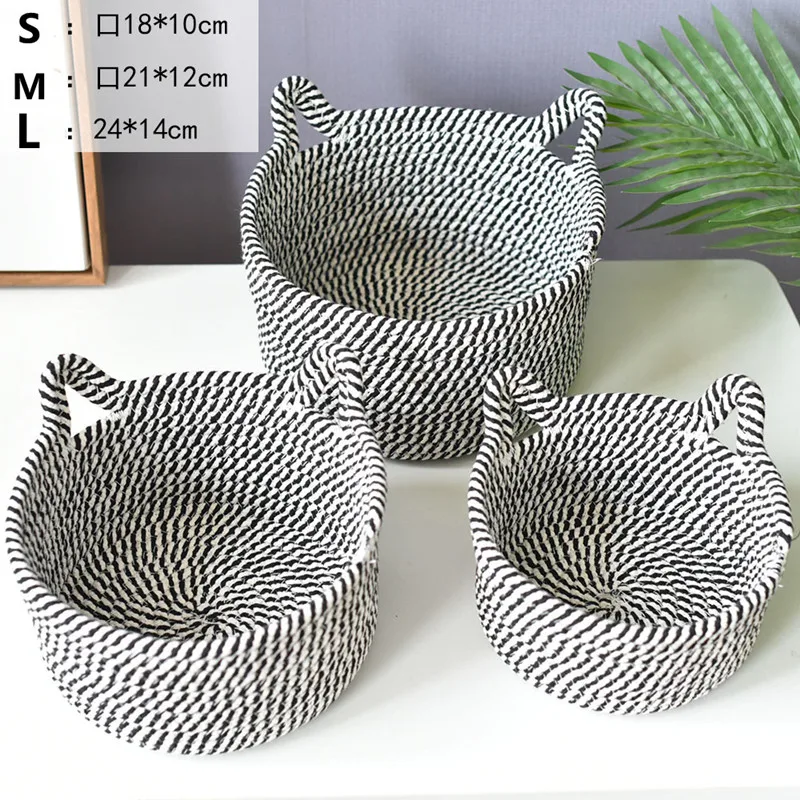 Zopeal Opbergmand voor katten, geweven organizer met oren, decoratief, schattig, katoenen touw, mand voor cadeaus en katten- en hondenspeelgoed, container, kinderkamer (21 x 12 cm, kaki