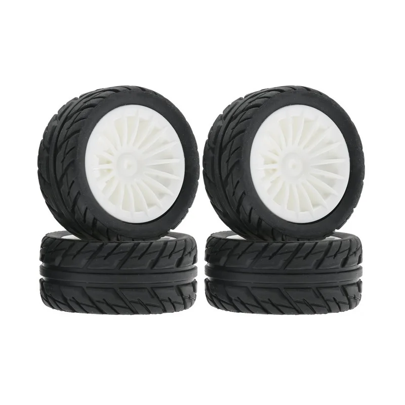 4Pcs 50mm 고무 타이어 타이어 휠 SG1603 SG1604 SG1605 UDIRC UD1601 UD1602 UD1603 UD1604 1/16 RC 자동차 업그레이드 부품