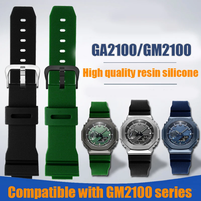 16mm Silicone Watch Strap Bracelet Gshock Ga2100 Gm2100 Series Straps Strap Aliexpress