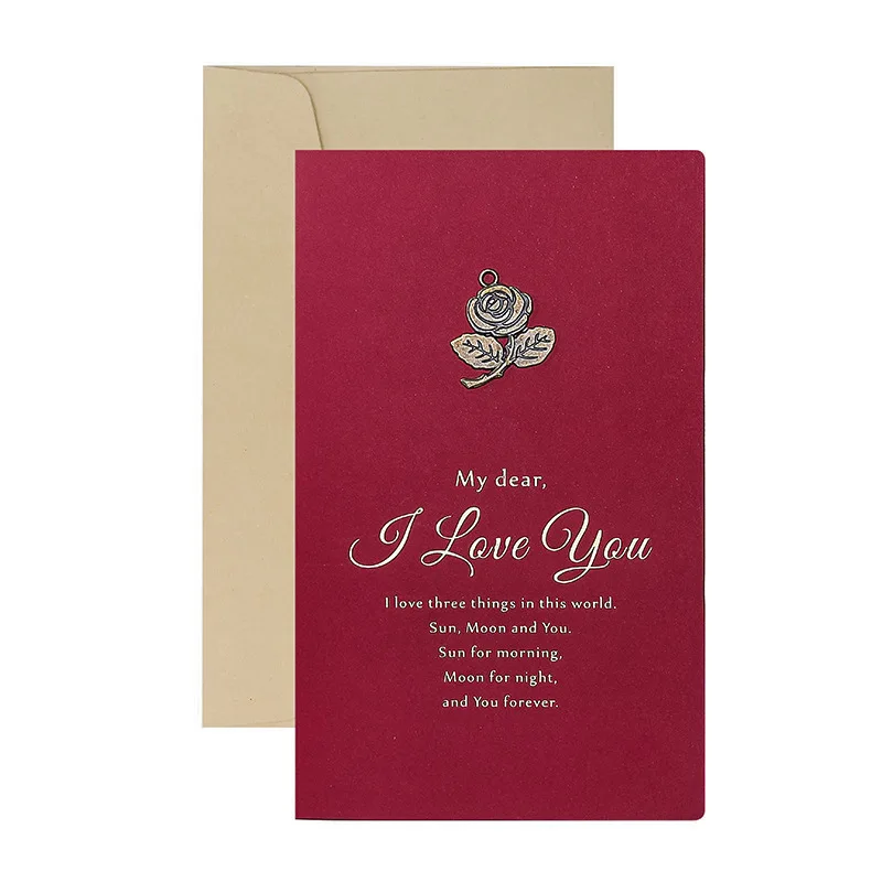 Valentines Day Gift Love Gift Card with Envelope Anniversary Birthday for Girlfriend Boyfriend Present Wedding Gifts