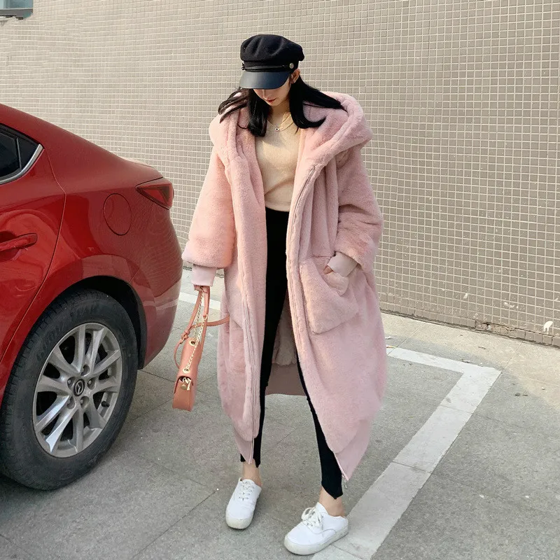 Oversize faux-fur coat - Women