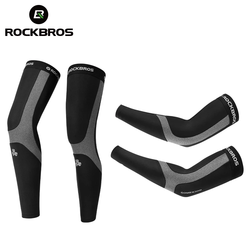 

ROCKBROS Warm Fleece Bicycle Arm Sleeves Legwarmers Men Women Spring Autumn Winter Sports Bike Cycling Leg warmers