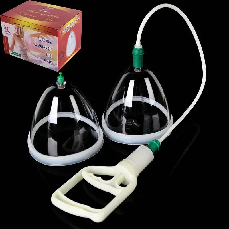 1 Set Brust- und Gesäßvergrößerungspumpe mit Vakuum-Saug- und Schröpftherapiegerät, Massage- und Entspannungswerkzeug_voghion.com