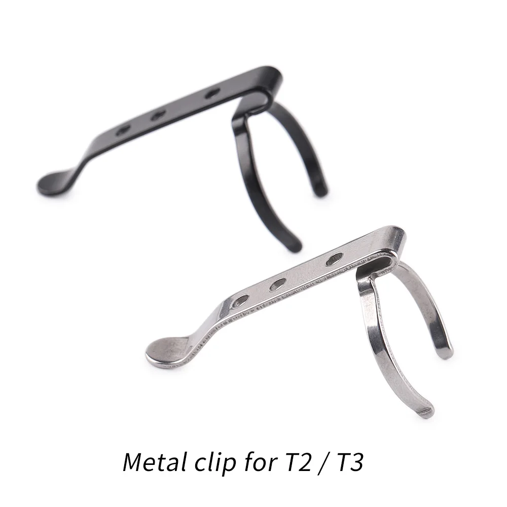 Pocket Clip Convoy Stainless Stell Clip Suitable for T2 T3 Flashlight Torch Light