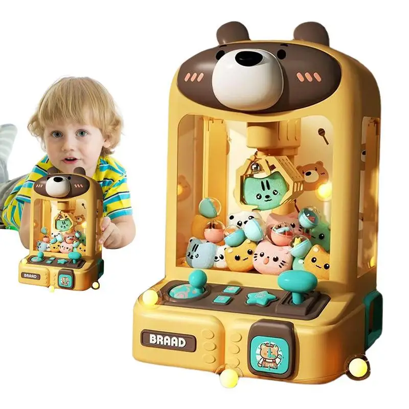 

Mini Claw Machine For Kids Arcade Claw Machine With Music And 10 Plush Toys Cute Kids Vending Machines Toys 2 Power Supply Modes