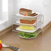 Kitchen Shelf Multifunctional Stackable Rack Space Saving Home Cabinets Tableware Refrigerator Food Plate Bowl Organizer Rack 2