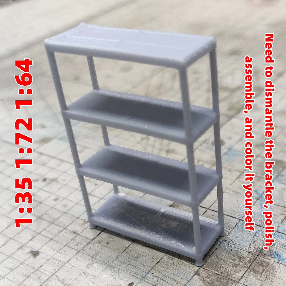 조립식 플라스틱 선반 상품 선반 창고 선반 건축 모형 소프트 장식 디오라마 스케일 모형 키트 1/72 1/64 1/35