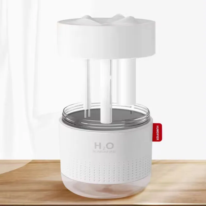 Portable LED Light Mini Humidificador 500ml H2o Spray Cool Mist Double Wet Car Snow Mountain Air Humidifier