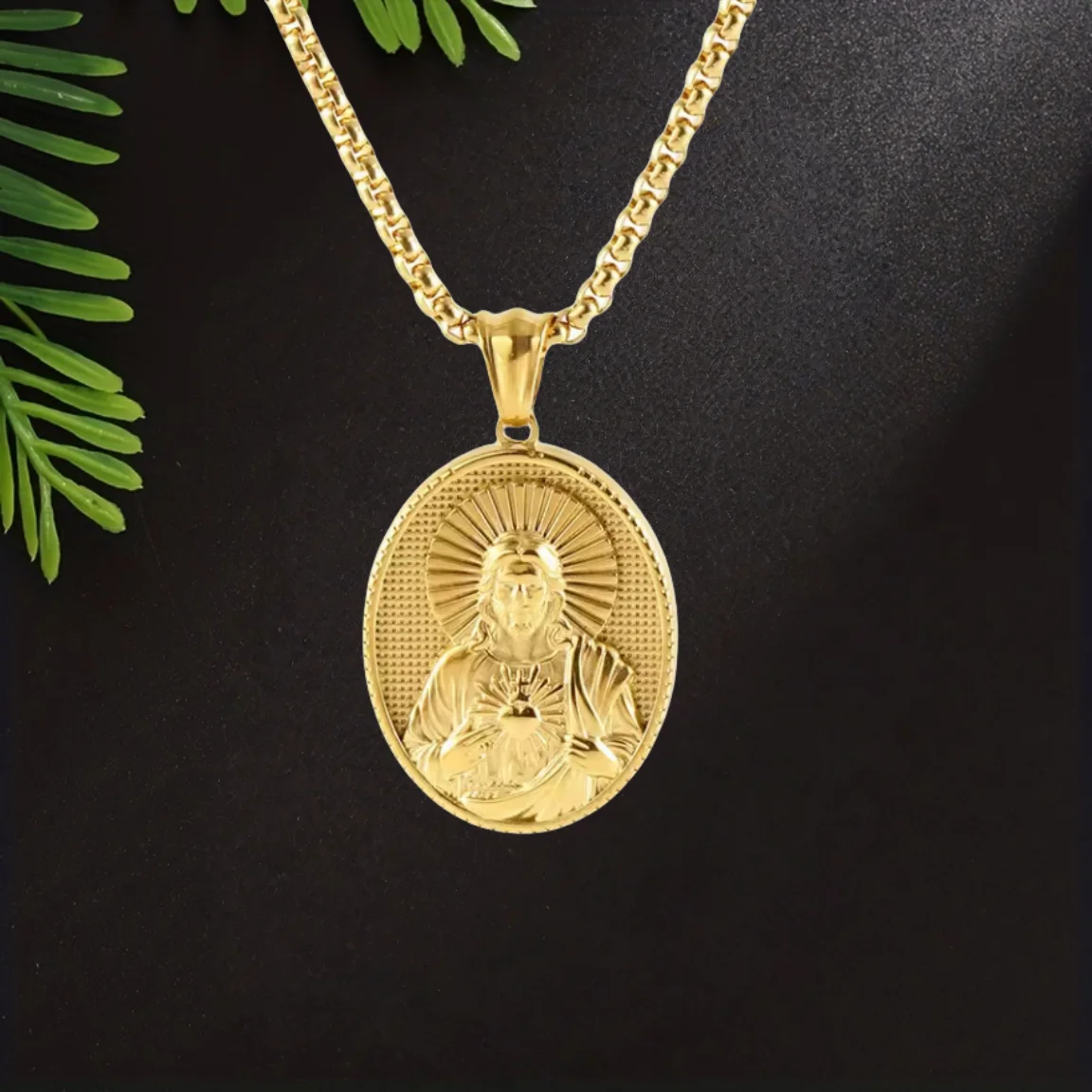 Gold Jesus Cross Necklace 2