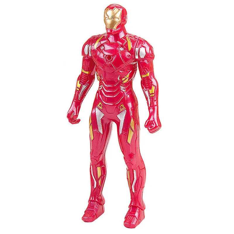 Figuras de acción de los vengadores, muñecos luminiscentes móviles de Marvel hechos a mano, Spiderman, Hulk, regalo de cumpleaños para niños(Iron Man,