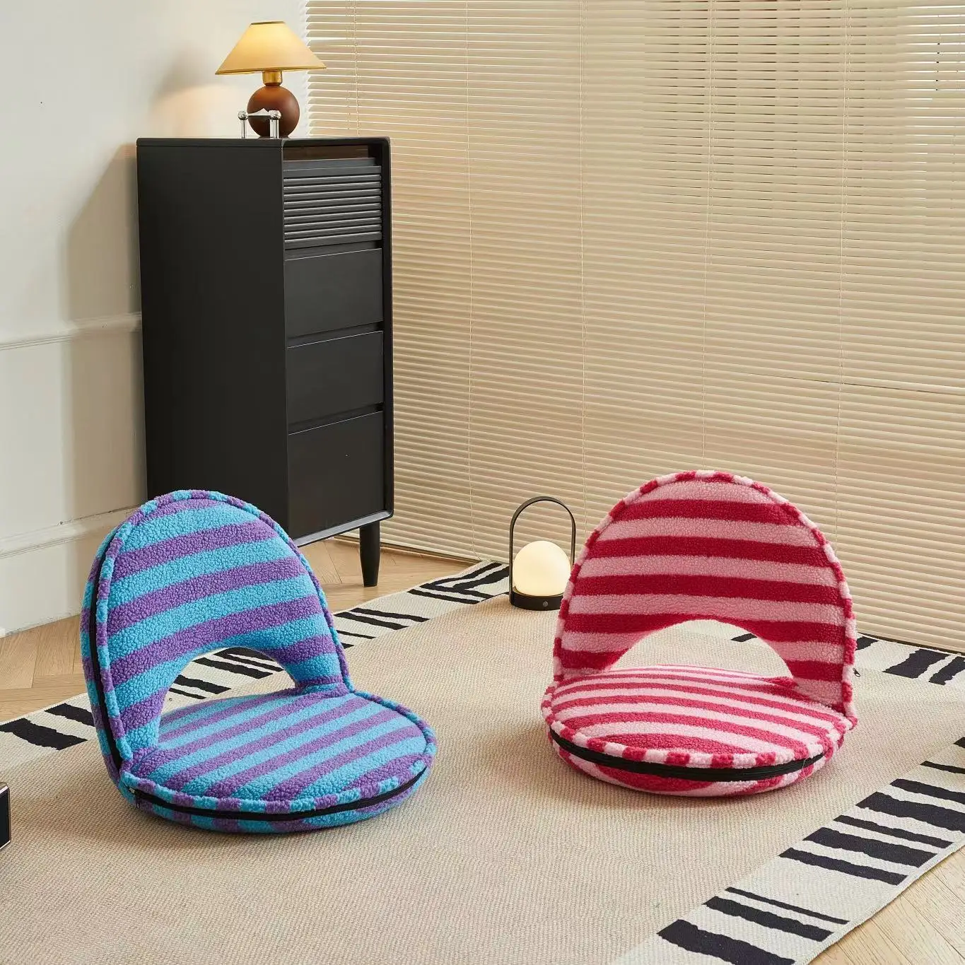 Net red lazy bed sofa bay window tatami chair back bedroom living room Homestay Japanese folding simple
