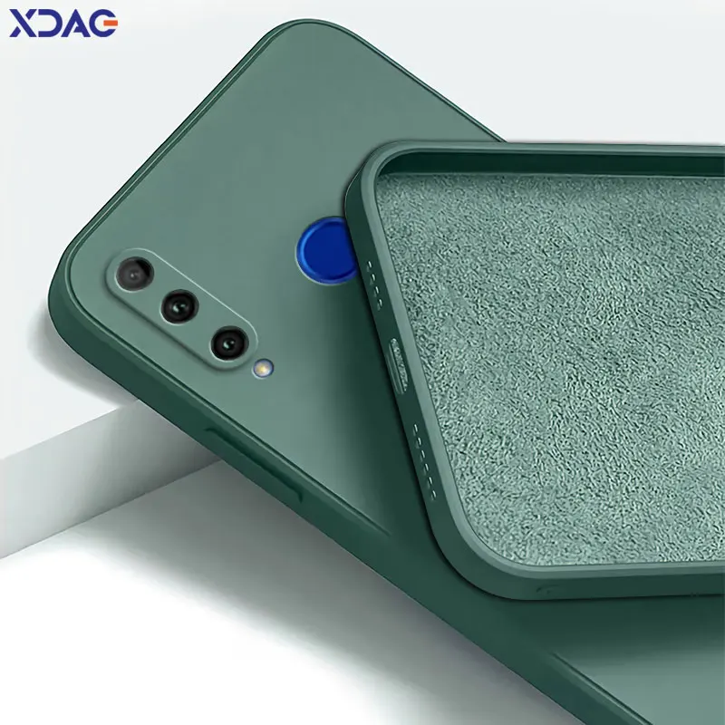 Luxury Square Liquid Silicone Soft Phone Armor – Full Protective Case