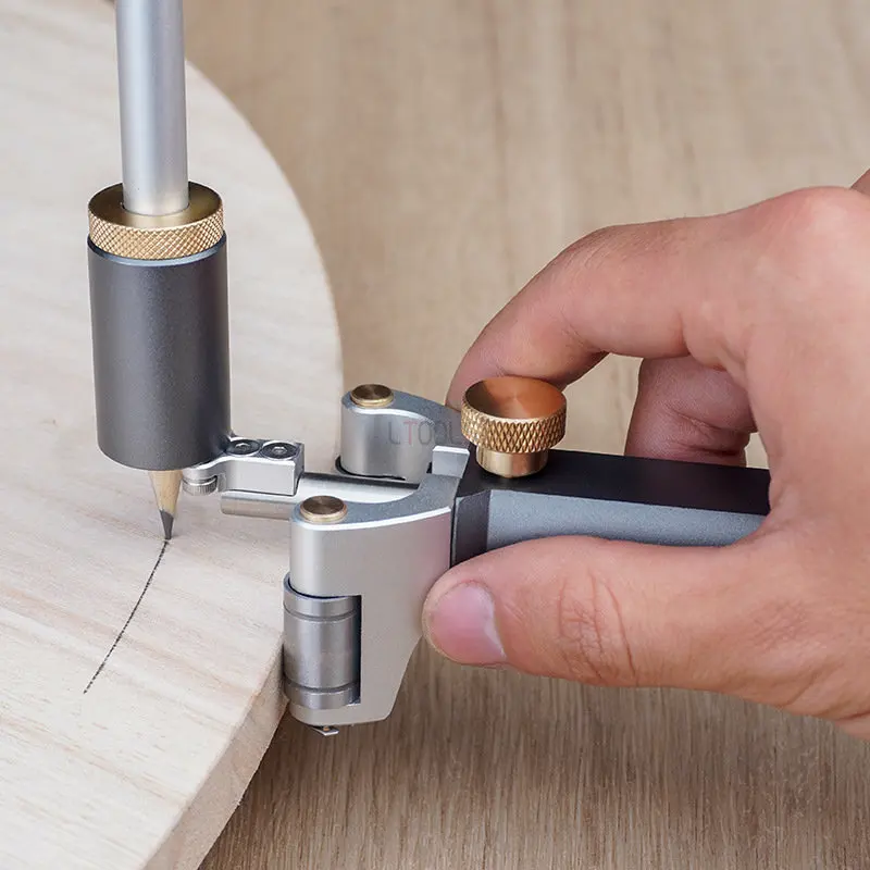 Adjustable Precision Linear Arc Scriber Wood Scribe Tool Wheel