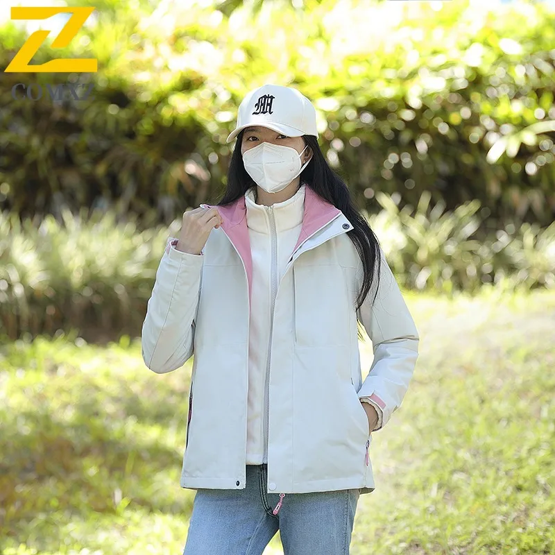 COMXZ Thickened Outdoor Mens Jacket 2025 Mountaineering Windproof Warm Parka Travel Comfortable Lightweight Winter New Coats