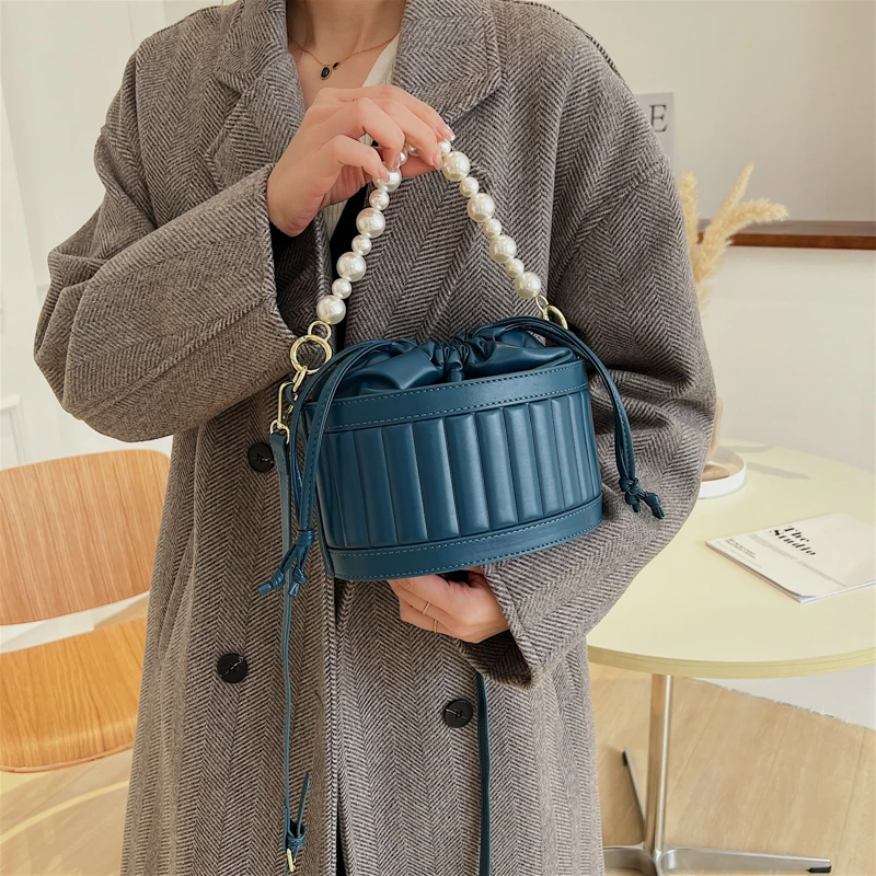 

Casual ladies shoulder bag PU leather bucket messenger bag ladies large capacity handbag shopping bag tote bag bolsa feminina