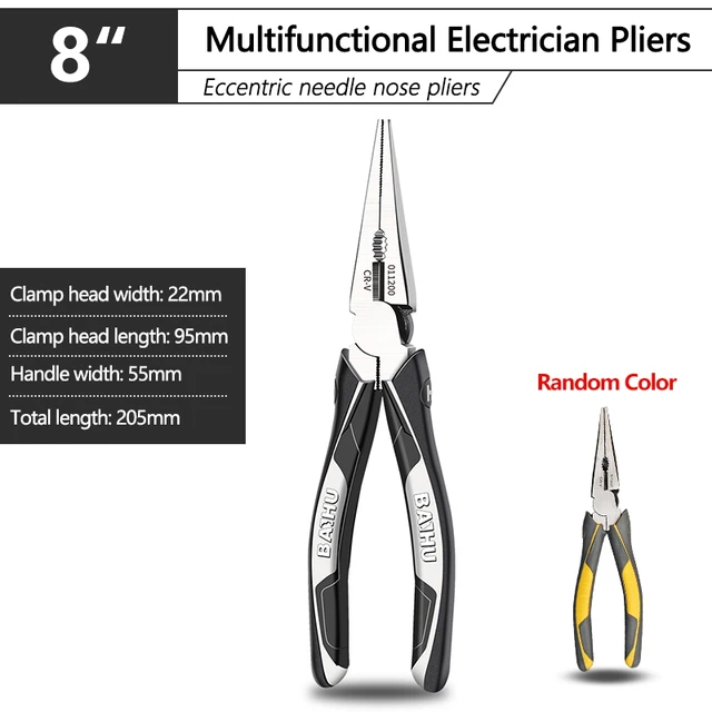 6''8''9'' Multifunction Pliers Set Combination Pliers Stripper/Crimper/Cutter Heavy Duty Wire Pliers Diagonal Pliers Hand Tools 1PC 8 INCH
