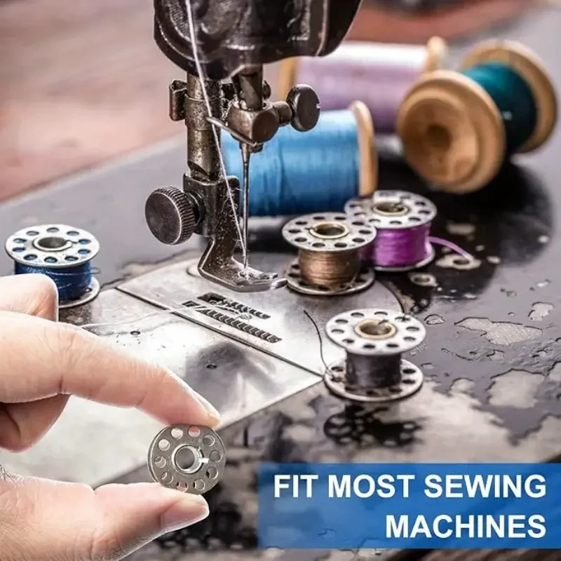 25Pcs/Set Empty Bobbins Sewing Machine Plastic Case Storage Box for Sewing Machine Spools with Thread Storage Case Sewing Tools