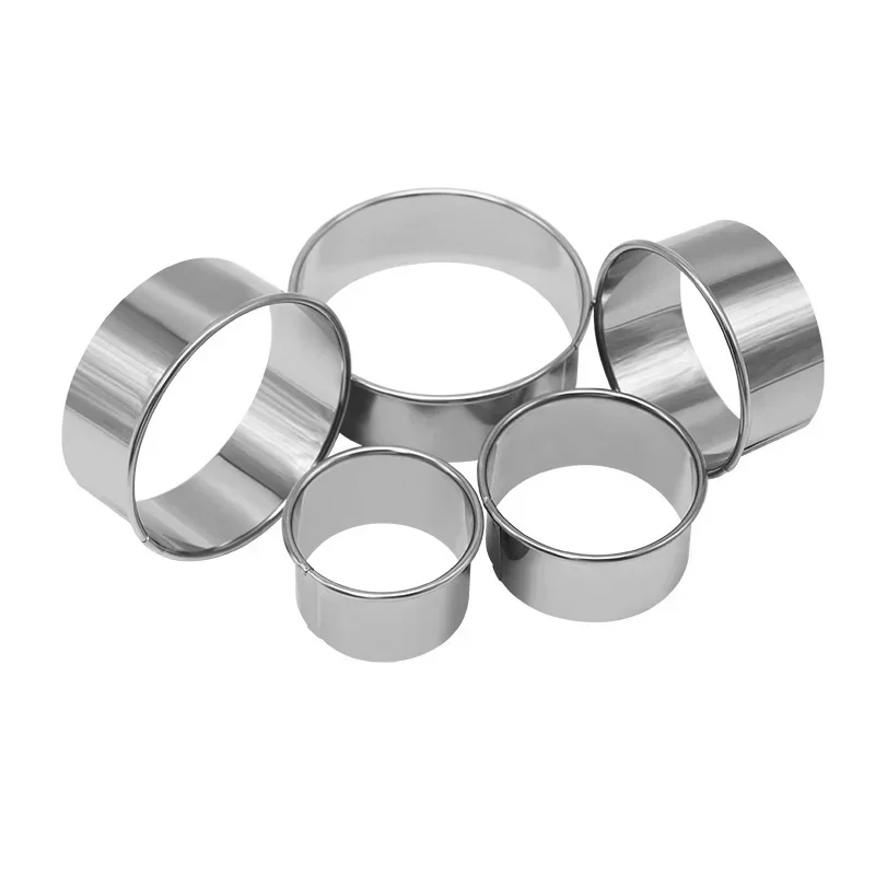 Stainless Steel Biscuit Mold Kitchen Round Cookie Cutter Set Baking Circle Pastry Cake Mould DIY Dumplings Skin Cutting Tools cookie cutter baking mold cookie mould cookie maker press kit pastry cutter