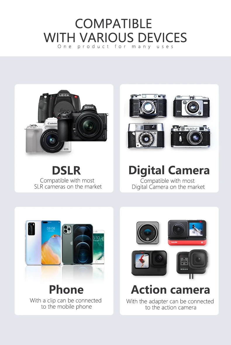 Com Bola Cabeça Para Smartphone Gopro Hero