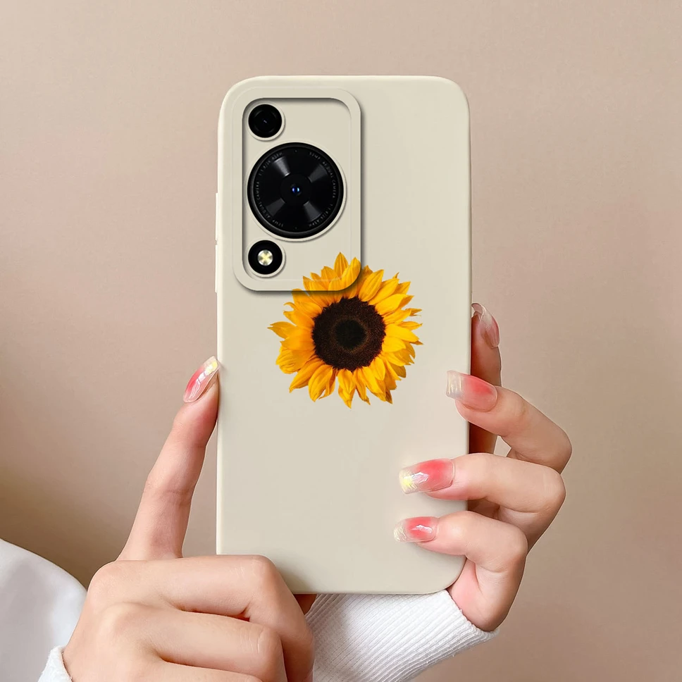 Cute Dinosaur Smooth Liquid Silicone Phone Cover – for Huawei Enjoy 70 and Nova Y72 4G