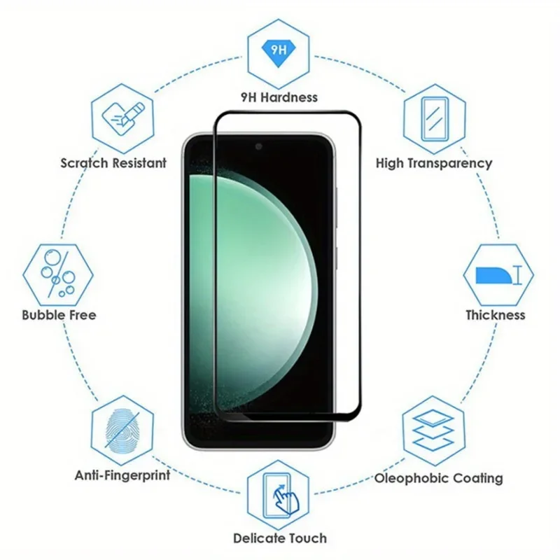 4-Pack HD Clear Full Screen Tempered Glass Protector - 9H Hardness