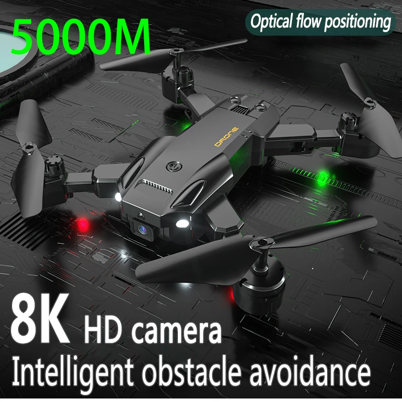 5g 8k Hd Drone Professional Dual Camera Wifi Gps Fpv Avoidance Fold Quadcopter Optical Flow