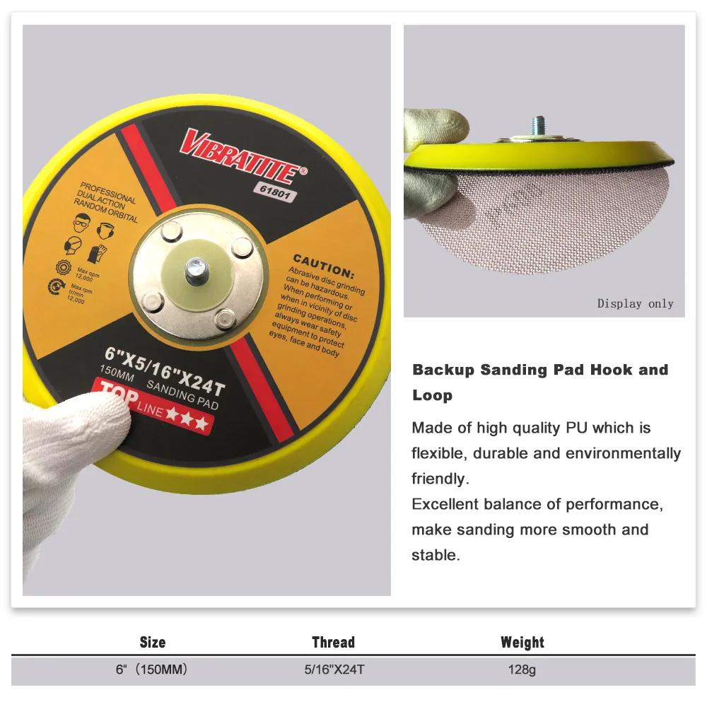 150MM SANDING PAD 6inch Dual Action Random Orbital Sander