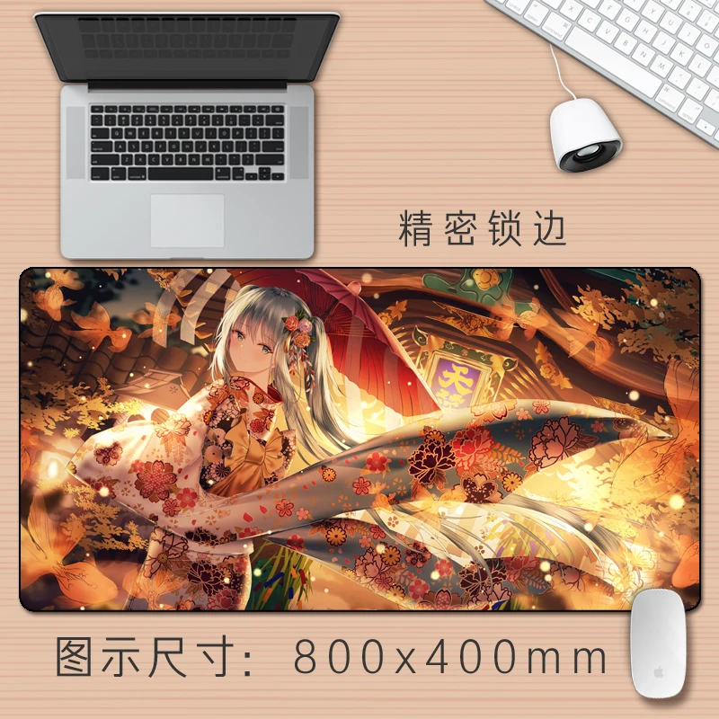 

customized HD Printing E-sports Desk Pad Gaming Mousepad Computer Lock Edge Natural Rubber Large Mouse Pad mousepad