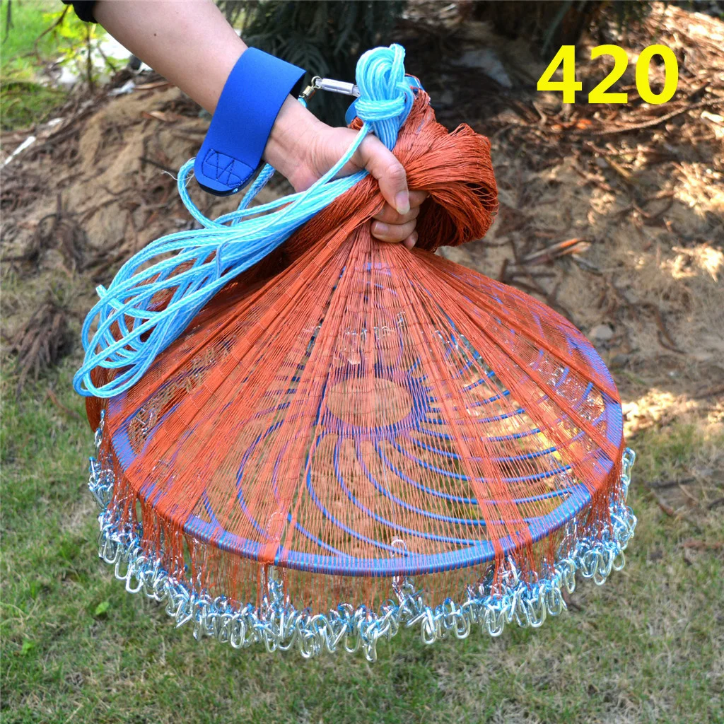 Chain Fishing Net Fishing Landing Net Small Mesh Throw Net With Flying Disc  Cast Net For Fishing High Strength Fishing Network - AliExpress