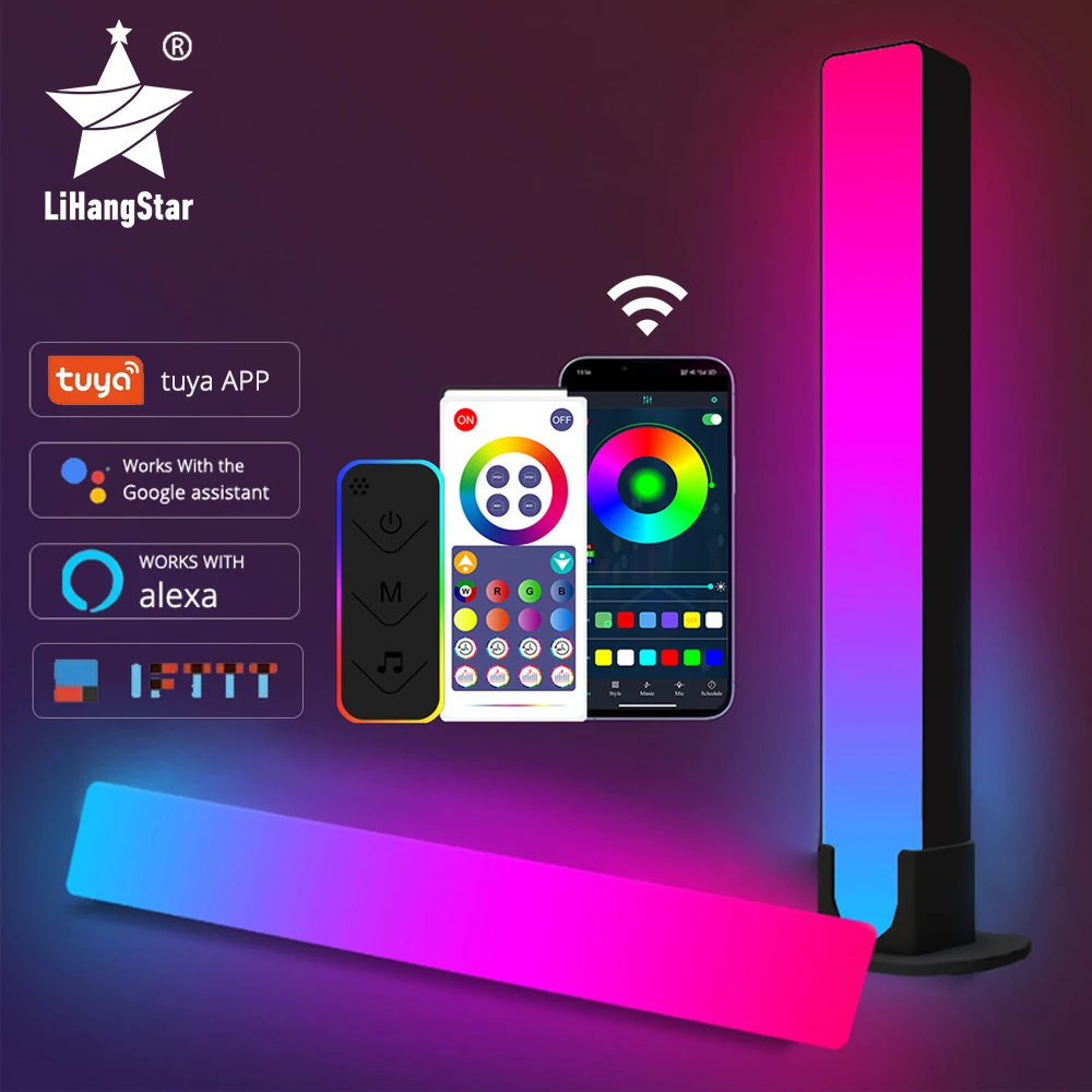 RGB умный светодиодный светильник WiFi Bluetooth Настольный фон атмосферсветильник