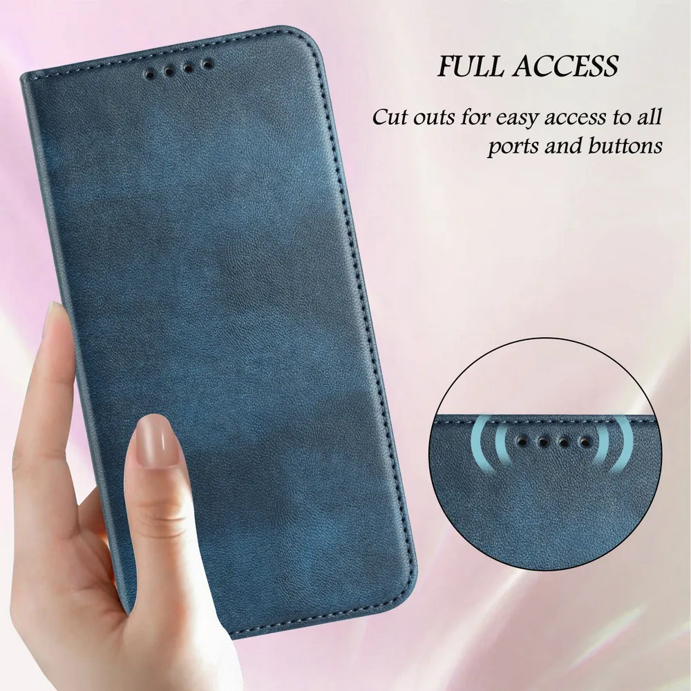 Premium RFID Leather Wallet with Magnetic Cover