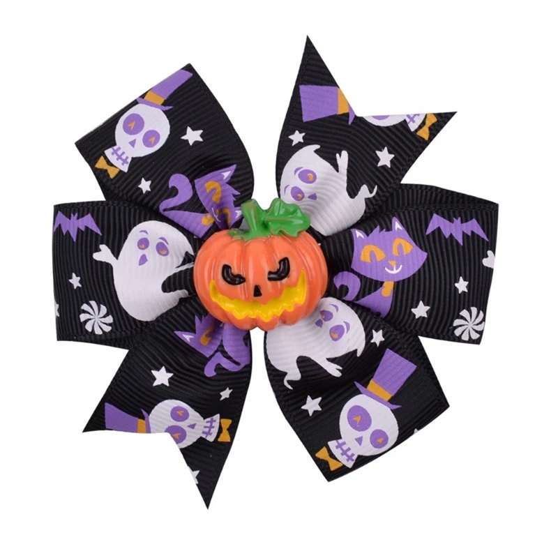 

Милый Хэллоуин мультфильм летучая мышь тыква шпилька призрак украшение для волос праздничный костюм
