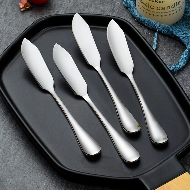 2/6PCS Stainless Steel Butter Knife Multifunction Cheese Cheese Cream Cutter Utensil Cutlery Silver Household Kitchen Supplies