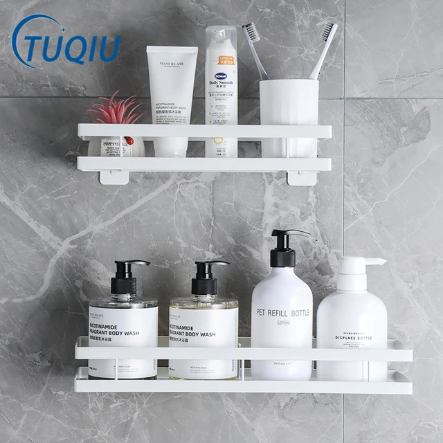 304 Stainless Steel Bathroom Corner Shelf Gun Grey Shower Gel Rack Shampoo  Caddy Holder Wall Nail Punched Basket Bath Hardware - AliExpress