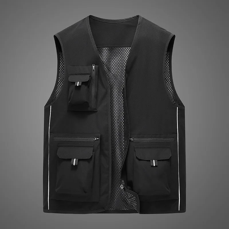 Men's Summer Vest Men's Waistcoat Man Hunting Large Size Jacket Men Sleeveless Fishing Wear Military Clothing