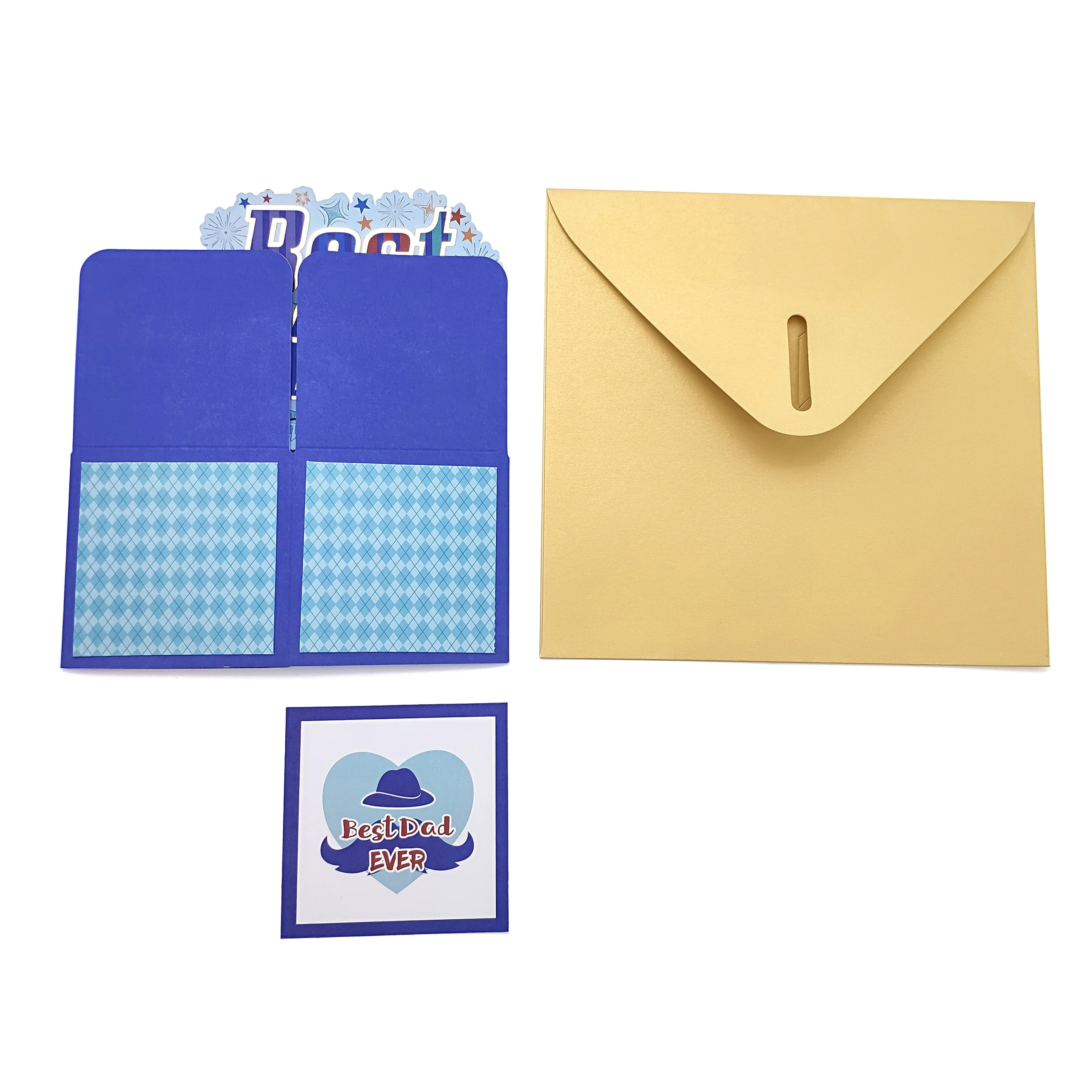 3D Pop-Up Father's Day Card-Multi-Color Paper Greeting for Dad，Perfect Gift for Father's Birthday & Day Celebrations