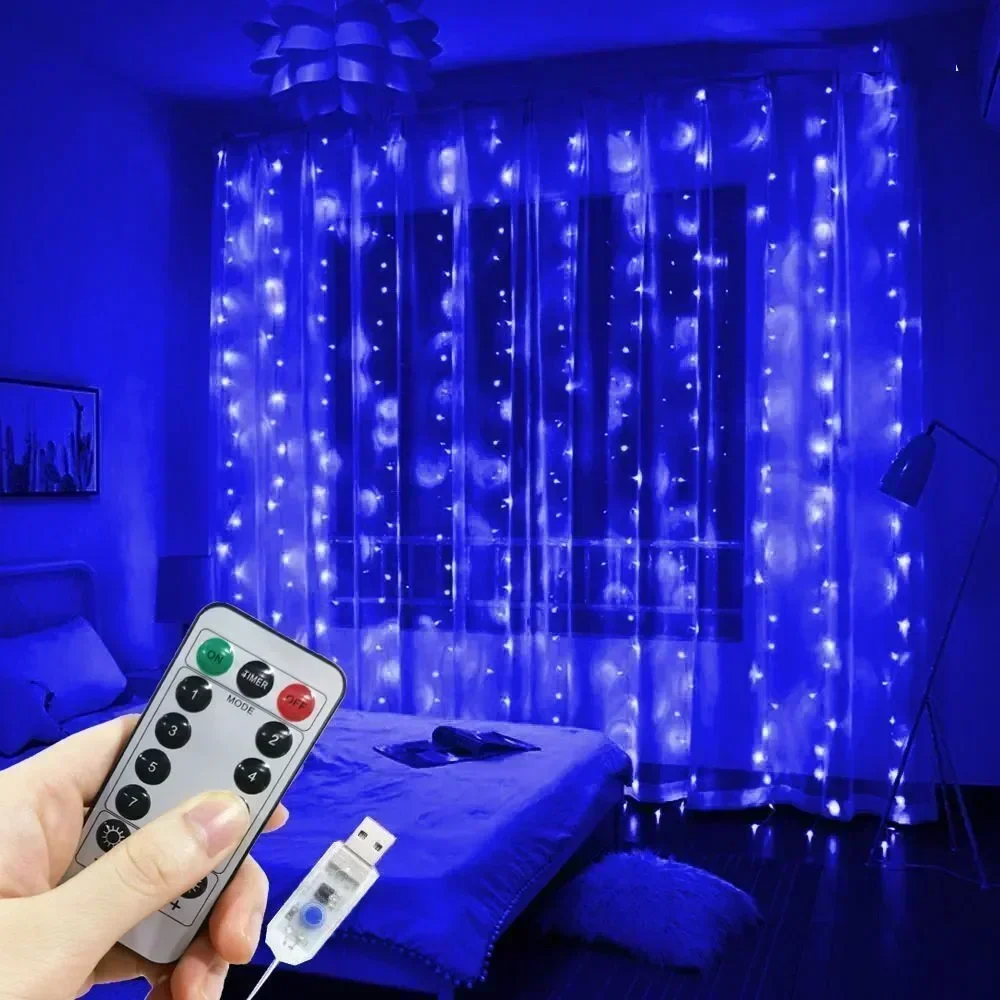 Description Picture 2 of itemLED Curtain Lights,8 Modes USB Fairy String Lights With Remote,For Wedding Party Patio Gazebo Home Garden Christmas Decoration
