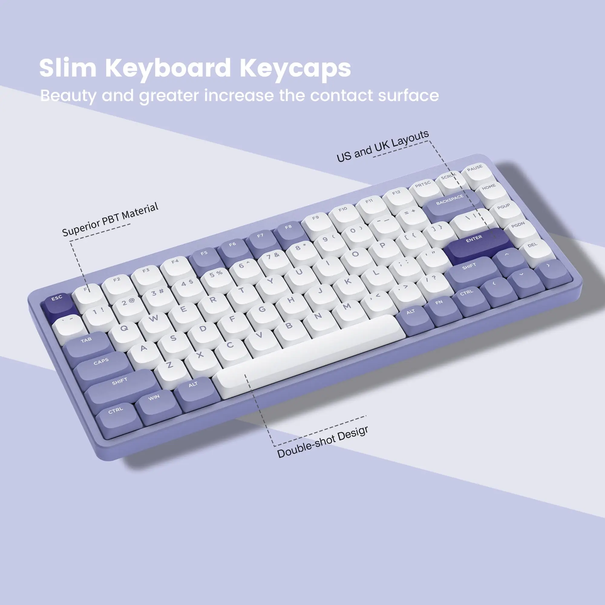 Custom Low Profile Pbt Keycaps Conjunto Completo para Gateron Cherry mx Switches Teclado Mecânico Gamer Double Shot 143 Chaves - Imagem 4