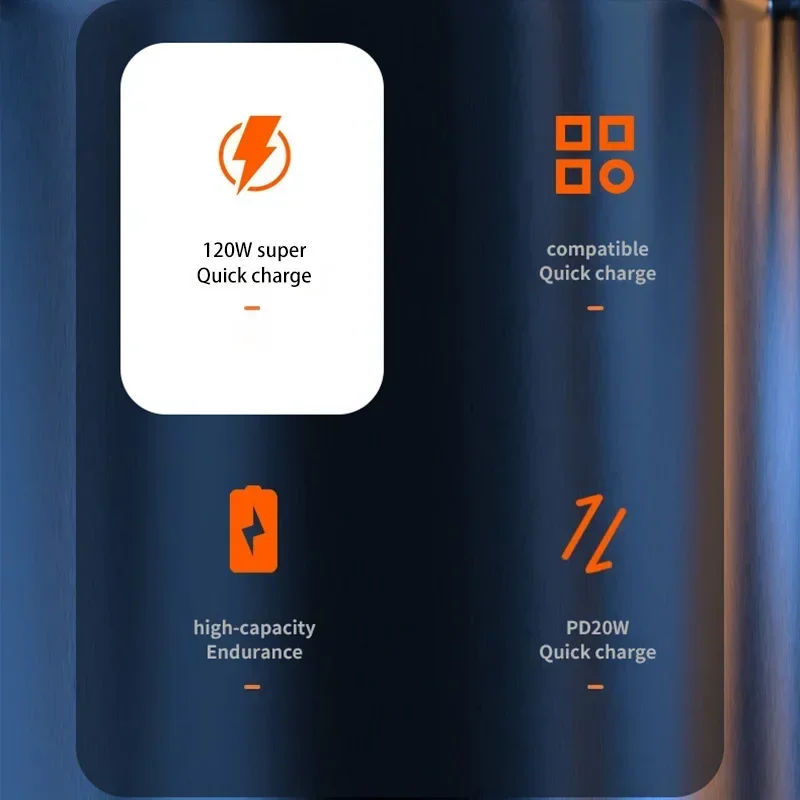 デジタルディスプレイ付きパワーバンク,200000mAh, 120W 200000mAh Power Bank 120W Super Fast Charging Portable