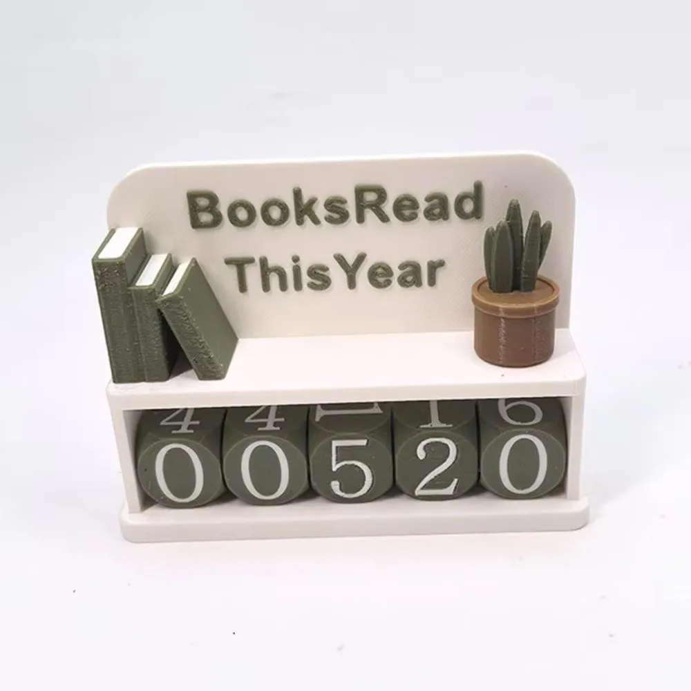 3D Printed Reading Counter Book Lover Decor Sign