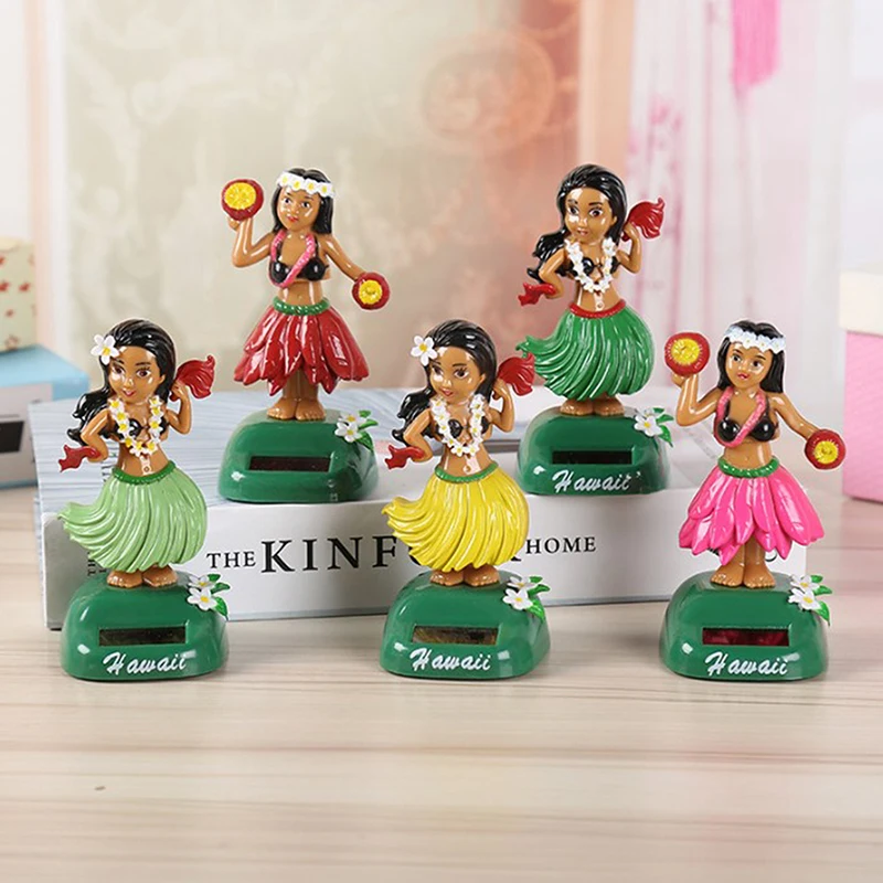 Coche Solar Figura Solar Bailarina Hawaiana Decoración Coche O