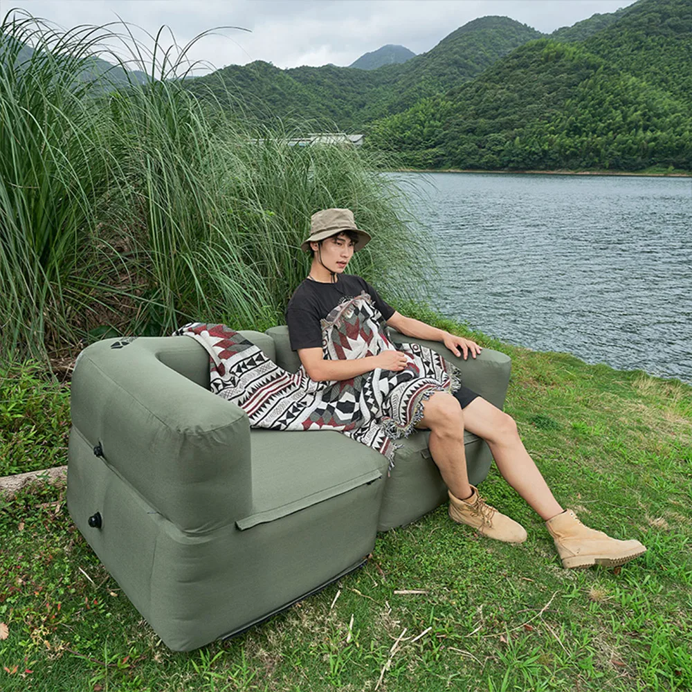 MOBI GARDEN Portable Camping Sofa with Air Bed Separation Connection